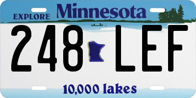 MN license plate 248LEF
