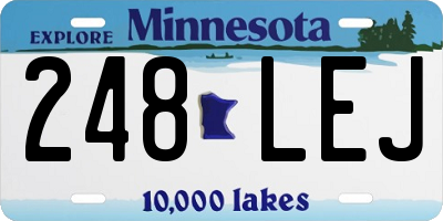 MN license plate 248LEJ