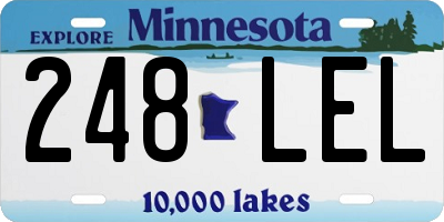 MN license plate 248LEL