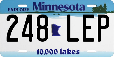 MN license plate 248LEP
