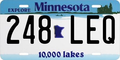 MN license plate 248LEQ