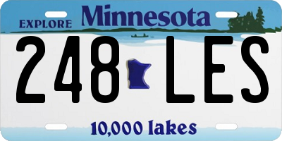 MN license plate 248LES