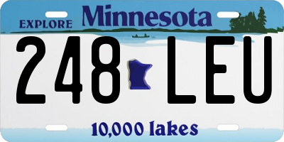 MN license plate 248LEU
