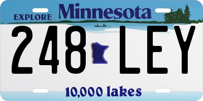 MN license plate 248LEY