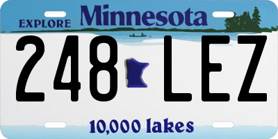 MN license plate 248LEZ