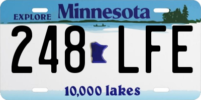 MN license plate 248LFE