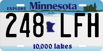 MN license plate 248LFH