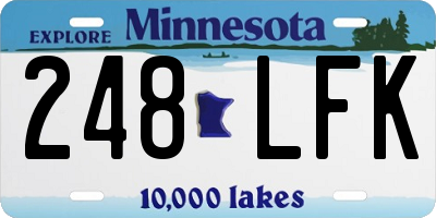 MN license plate 248LFK