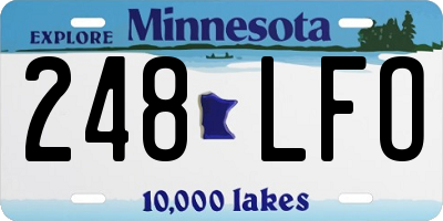 MN license plate 248LFO
