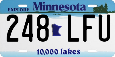 MN license plate 248LFU