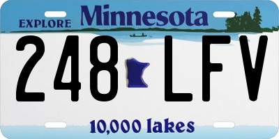 MN license plate 248LFV