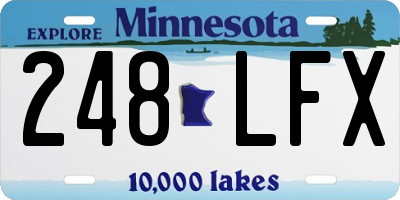 MN license plate 248LFX