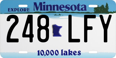 MN license plate 248LFY