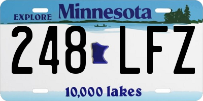 MN license plate 248LFZ