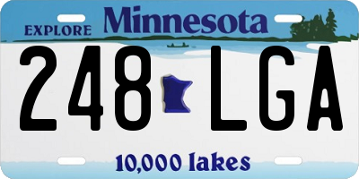 MN license plate 248LGA