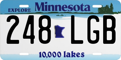 MN license plate 248LGB