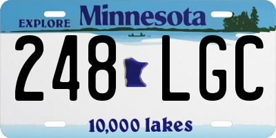 MN license plate 248LGC