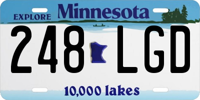 MN license plate 248LGD