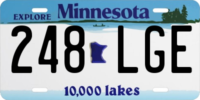 MN license plate 248LGE