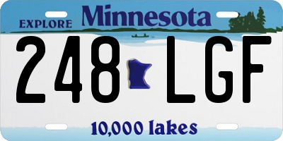 MN license plate 248LGF