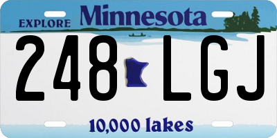 MN license plate 248LGJ