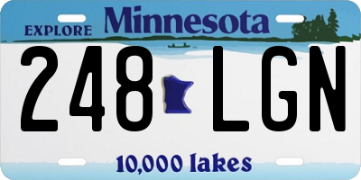 MN license plate 248LGN