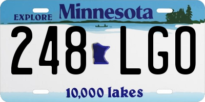 MN license plate 248LGO