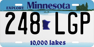 MN license plate 248LGP