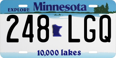MN license plate 248LGQ