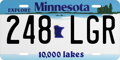 MN license plate 248LGR