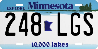 MN license plate 248LGS