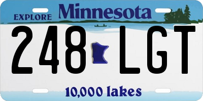 MN license plate 248LGT