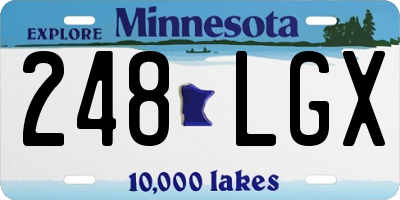 MN license plate 248LGX
