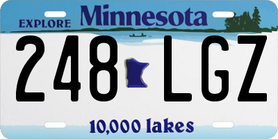 MN license plate 248LGZ