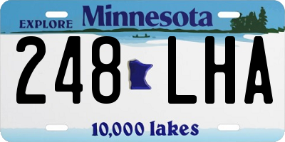 MN license plate 248LHA