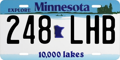MN license plate 248LHB
