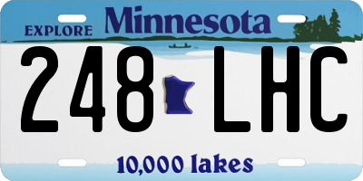 MN license plate 248LHC