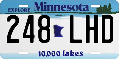 MN license plate 248LHD