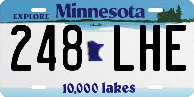 MN license plate 248LHE