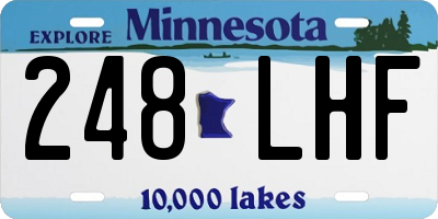 MN license plate 248LHF