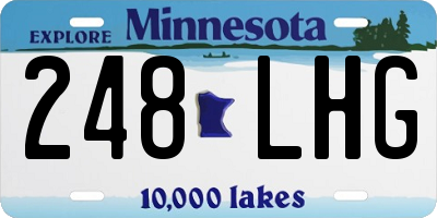 MN license plate 248LHG
