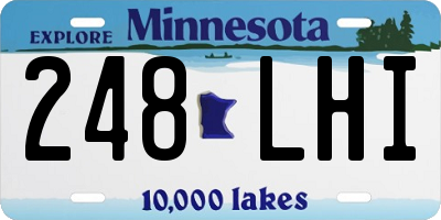 MN license plate 248LHI