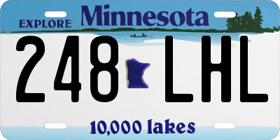 MN license plate 248LHL
