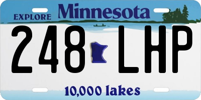 MN license plate 248LHP