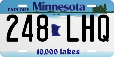 MN license plate 248LHQ