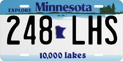 MN license plate 248LHS