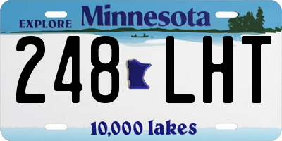 MN license plate 248LHT