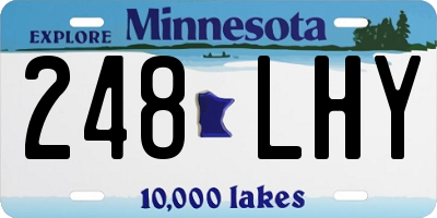 MN license plate 248LHY