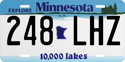 MN license plate 248LHZ