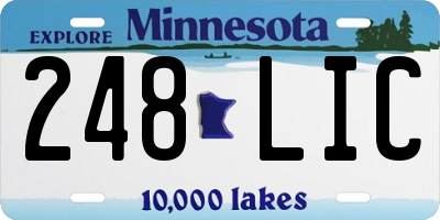 MN license plate 248LIC